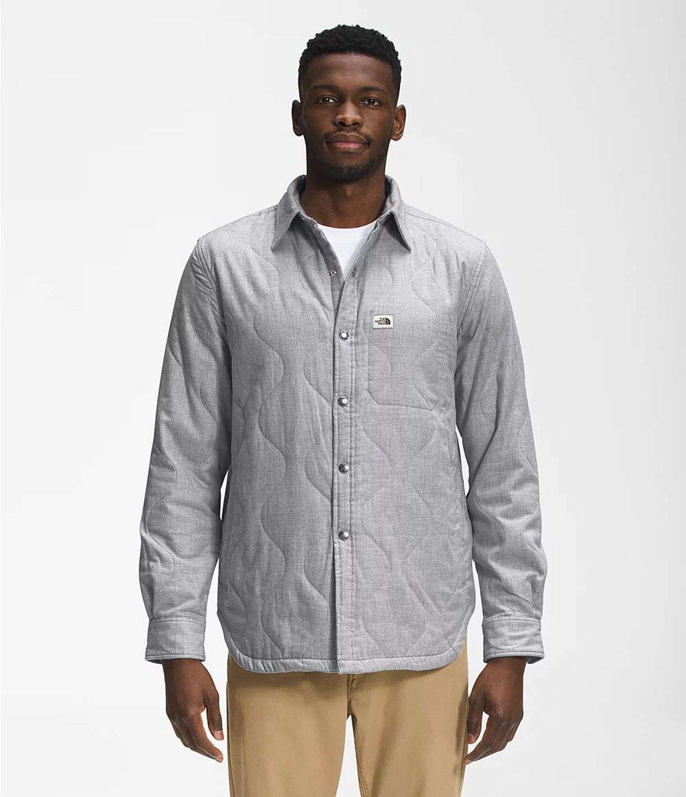 The North Face Quilted Overshirt T-Shirts Herren - Grau CH-225JRSH